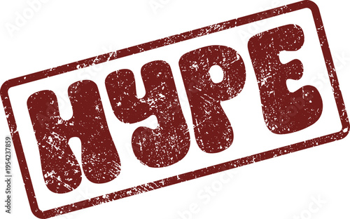 Energetic Hype Word Stamp Effect for Exciting News and Popular Trend Announcements