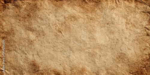 Vintage brown grunge crumpled paper texture background with wrinkled rough surface and aged antique parchment design.