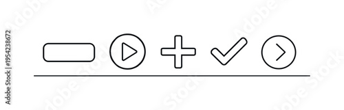 Digital interface controls designed to highlight key actions and guide user navigation within modern applications and interactive web platforms, a rounded rectangle action button