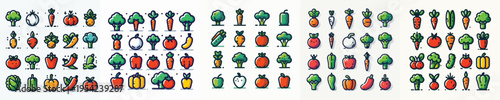 Vegetable Icon Vector Illustration Collection