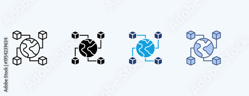 It Infrastructure Multiple Icon Illustration Vector