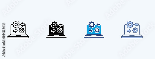 Smart Technology Multiple Icon Illustration Vector