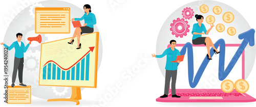 Business growth and financial success concept