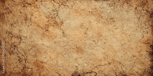 Vintage brown grunge crumpled paper texture background with wrinkled rough surface and aged antique parchment design.