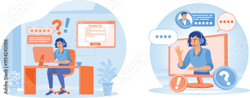 Customer support and feedback concept