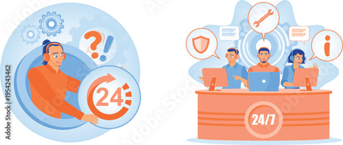 A team providing 24/7 support