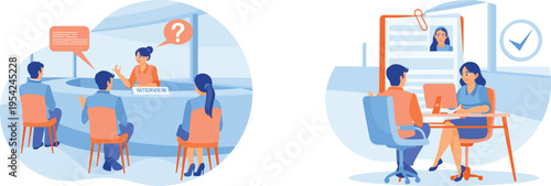 Comparison of traditional and virtual job interview scenarios