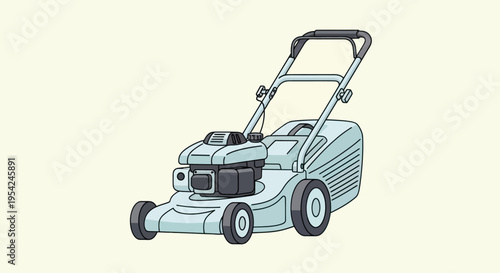 Lawn Mower Machine Cutting Grass Tool.