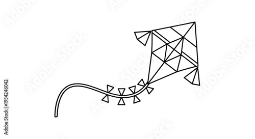 Kite Flying High in Air.