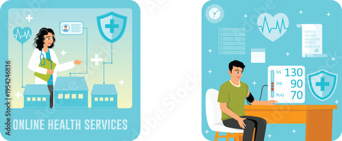 Modern online health services and telemedicine consultations in action