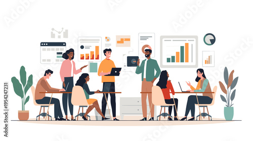 A serene and simple illustration of a potted plant. Ideal for wellness, mindfulness, or home decor related content, providing a calming visual element