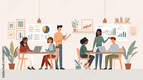 A calming, minimalist composition featuring a plant in a terracotta pot. Ideal for backgrounds, website design, or conveying a sense of tranquility an