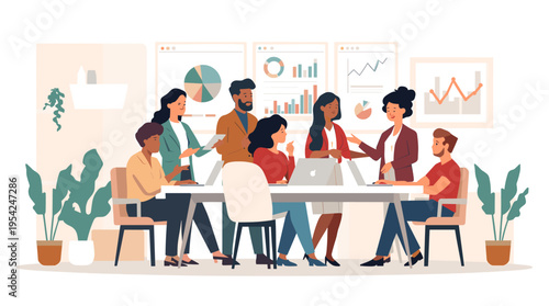 A simple, modern illustration of a potted plant conveys calm and tranquility. Ideal for backgrounds, branding, or wellness-related content.