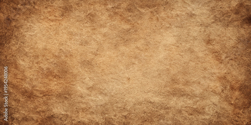 Vintage brown grunge crumpled paper texture background with wrinkled rough surface and aged antique parchment design.
