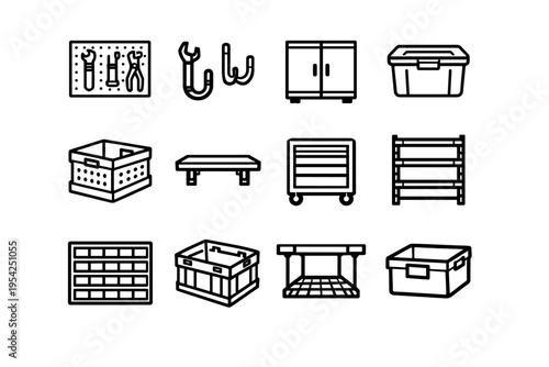 Cabinet vector wall icon drawer image mounted simple crate generation storage shelf