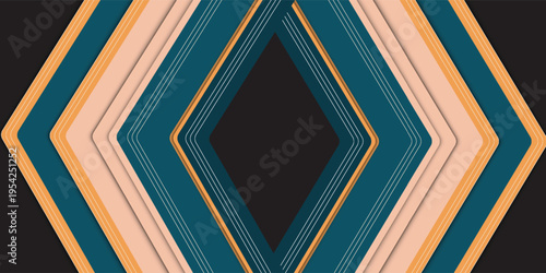 Minimal Black and White Background with Arrow Pointing Right. Striped Transition from Black to White Abstract Strict Lines. Simple Pattern. Vector Illustration.