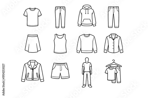 Icon image simple t sleeveless vector fit shirt jeans relaxed cut generation