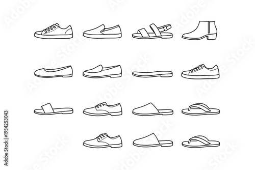 Outline timeless shape simple vector image ankle icon generation sneakers casual low