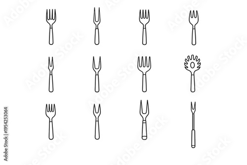 Carving pasta fondue generation dessert barbecue vector simple icon pastry fork image