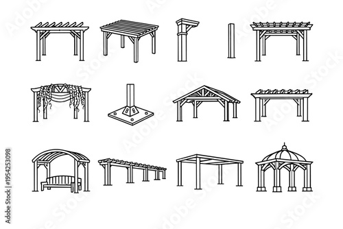 Shade segment generation top yard simple image wooden vector cover plate outline