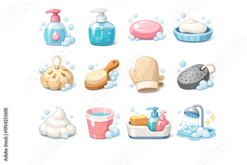 Icon oval liquid loofah exfoliating vector image foam simple generation hygiene cup