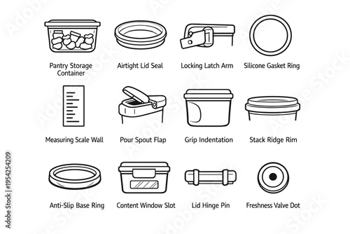 Slot stack seal generation ridge rim simple icon lid image vector latch