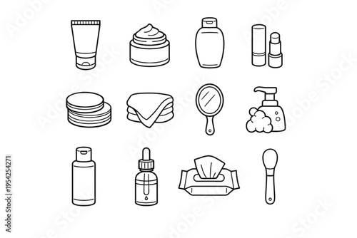 Mirror moisturizer icon vector generation makeup cream foam stick spatula simple image
