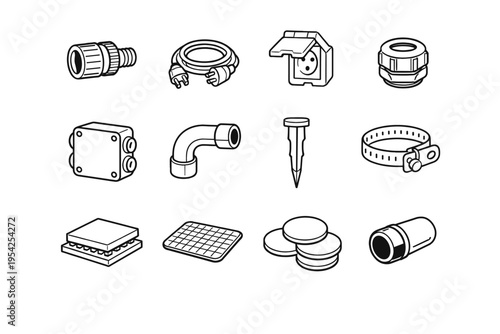 Vibration outdoor band icon pad generation spike junction door vector floor simple