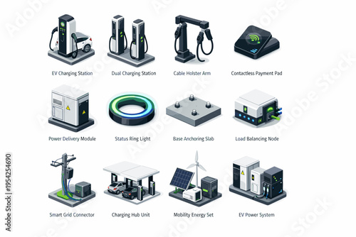 Hub arm icon dual station pad vector holster module energy icons grid