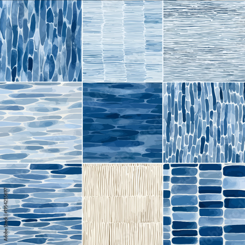 Beach House Watercolor Patterns a stunning Collection of handpainted watercolor designs that perfectly capture the essence of beach summer vibes