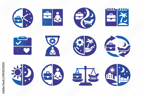 Split icon parity harmony vector work allocation generation image schedule simple focus