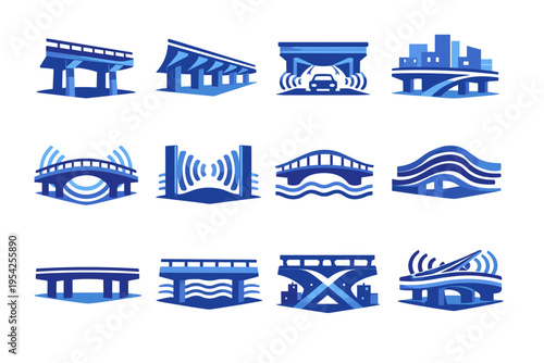 Symbol bridge layer structural image vector simple beam infrastructure generation form icon