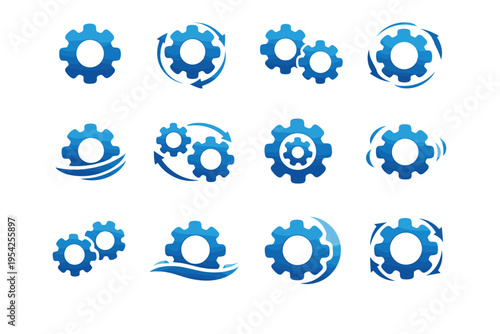 Image generation vector simple rotation quiet mechanical controlled machine harmony symbol gear