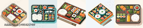 Bento Box Vector Illustration
