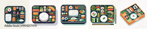 Bento Box Vector Illustration
