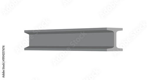 Illustration showcasing an I-beam profile, a crucial structural element for engineering