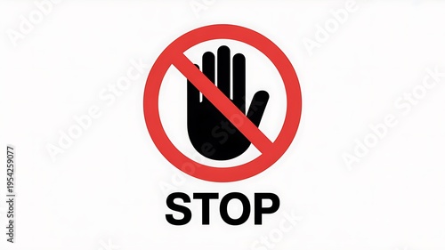No symbol with hand and stop text Free Download No symbol with hand and stop text - GFXLoad