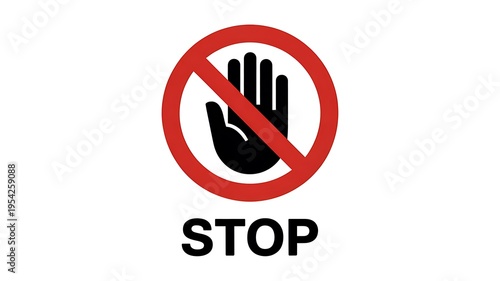 Stop sign with hand symbol, prohibition icon Free Download Stop sign with hand symbol, prohibition icon - GFXLoad