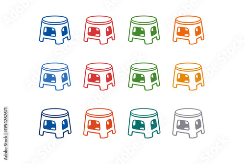 Plastic symbol flexible icon indoor go generation feature vector simple cue image