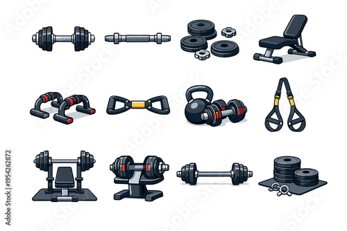 Simple icon image resistance generation muscle dumbbell vector exercise personal building lifting