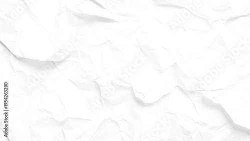Blank white crumpled and creased paper poster texture background.