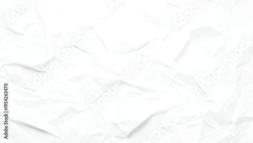crumpled white paper texture background.