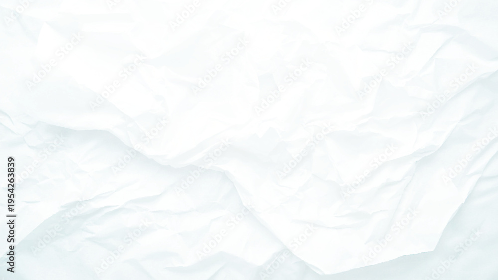 Fototapeta premium The texture of white paper is crumpled. Background for various purposes.