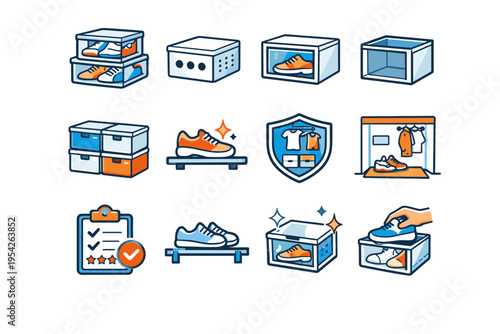 Image vector entryway icon ventilated generation boxes front lifestyle simple opening sign