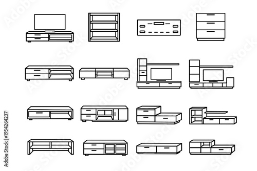 Simple tv modular media cable management image vector generation segment storage system