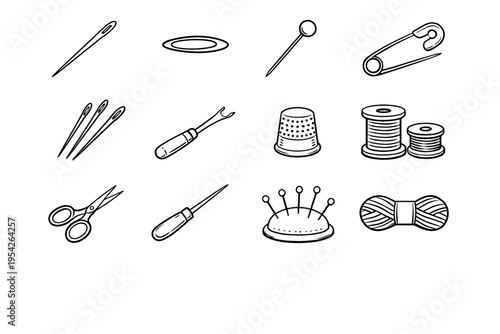 Outline image tool simple generation craft vector fine icon pin material metal
