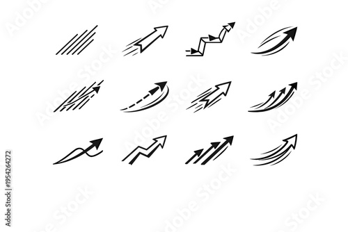 Motion vector simple slope shift dynamic curve icon image kinetic travel generation