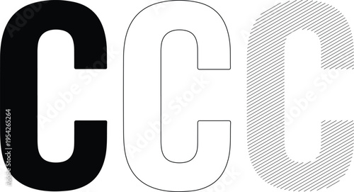 C Outline Hatch Solid Fill Variations for Connectivity Concepts