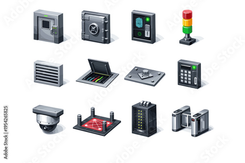 Ventilation access vector image control light icon marker scan reinforced simple floor