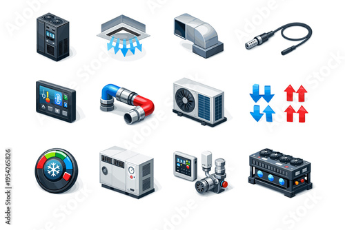 Duct control simple image icon vector precision vent sensor coolant generation air